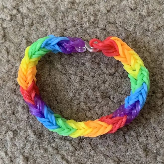 Rainbow Multicolored Rubber Band Bracelet