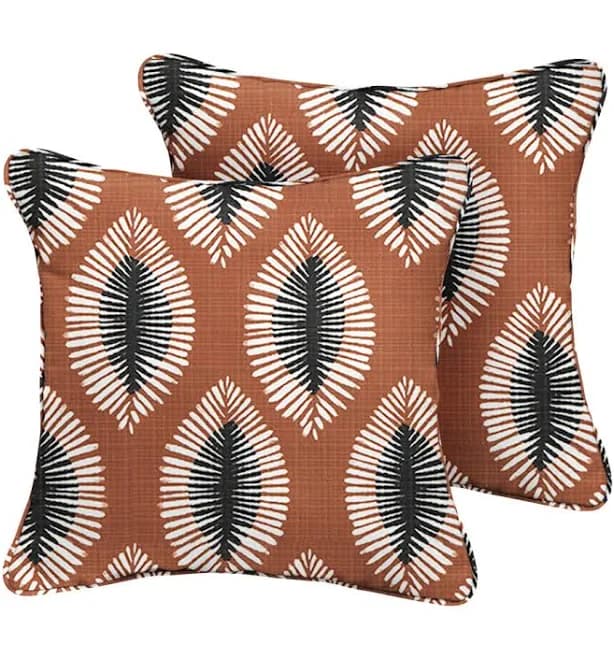 Mozaic Company Hayden Sunstone Indoor/Outdoor Geometric Throw Cushion Cover (Set of