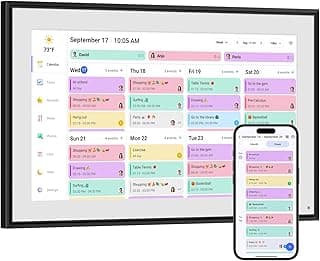 Smart Digital Calendar, 10.1" HD Smart Touch Screen Home Interactive Electron Calender WiFi Planner,Meal Schedule, Duty Chart,Achievement Rewards- Built-in Digital Photo Frame Function
