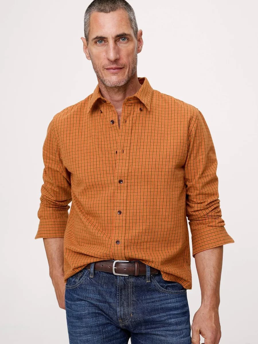Banana Republic Men's Standard-Fit Lightweight Flannel Shirt