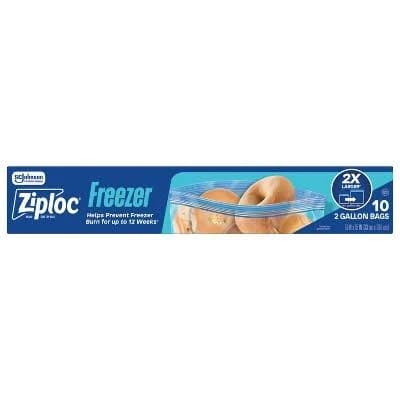 Ziploc Freezer Bags 2 Gallon 10 Count