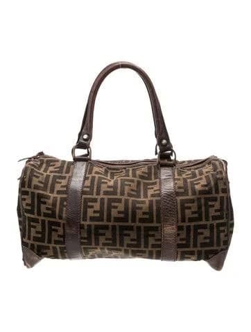 Fendi Zucca Canvas Selleria Handbag