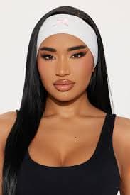 Bow 2 Piece Headband Set - White/Pink | Fashion Nova