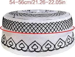Flat Top Muslims Casual Hat Embroidery for Women Men Breathable Traditional Hat Soft Pray Supplies Blue at Amazon Women's Clothing store