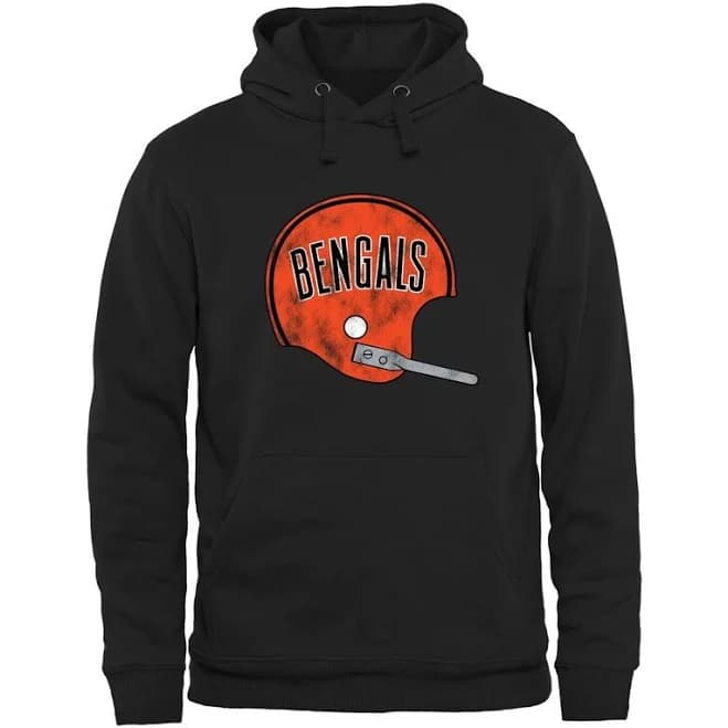 Fanatics Men's Cincinnati Bengals Throwback Pullover Hoodie