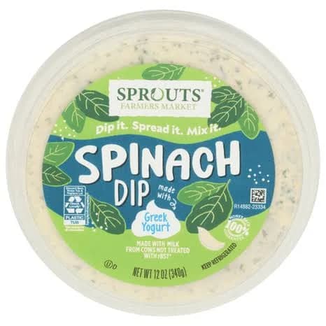 Sprouts Spinach Dip with Greek Yogurt