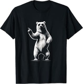 Dancing Bear Graphic Art Design T-Shirt