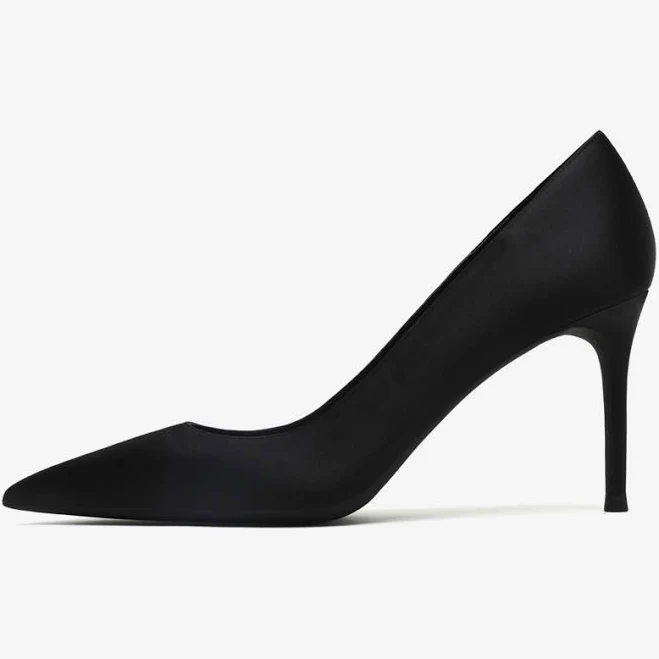 Pointed Toe Stiletto Satin High Heel Pumps