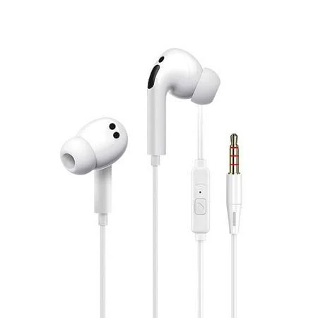 White Earphones In-Ear Microphone Call Controller Noise lsolating Professional Headphones
