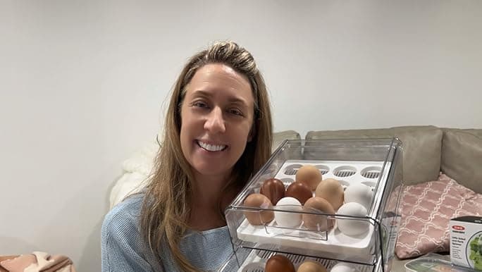 Amazon.com: XBY-US 32 Grid Large Capacity Egg Holder for Refrigerator, Double Layer Drawer Type, Multi-Function Storage Drawer Container Organizer with Removable 2pcs Egg Tray+2pcs Drain Tray : Appliances