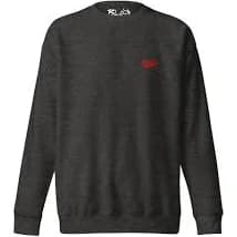 Blok Classic - Embroidered Red - Men's Sweatshirt - Charcoal Heather / L