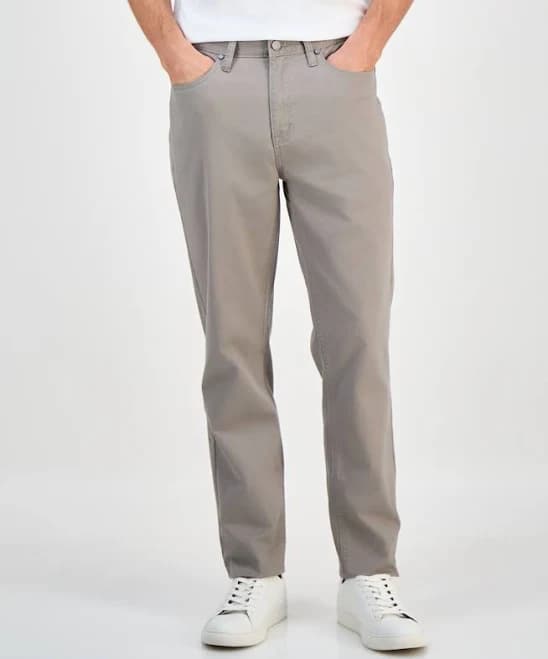 Alfani Men's Five-Pocket Straight-Fit Twill Jeans