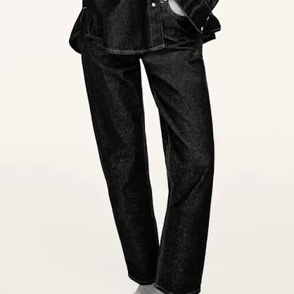 H&M Ladies Mom Slim-Fit High-Waist Ankle Jeans