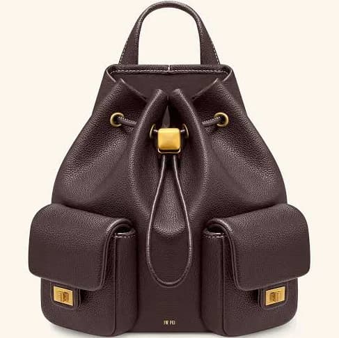 Avery Drawstring Utility Backpack Brown