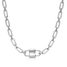 Tiffany 1837®:Medium Double Lock Necklace in Sterling Silver. | Tiffany & Co. US