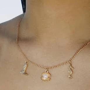 Chunky Gold Customizable Charm Necklace