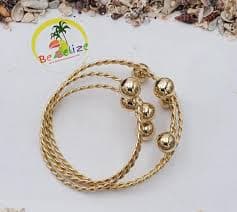 Belize Bangles 10kt Yellow Gold (pair of 2) - Etsy
