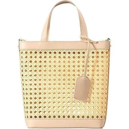 Women sanzhen Rattan Straw Tote Bags Summer Beach Shoulder Purse and Handbags