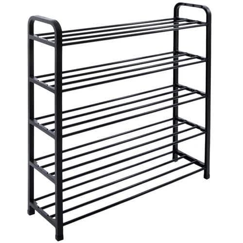 Black Five-Tiered Shoe Rack