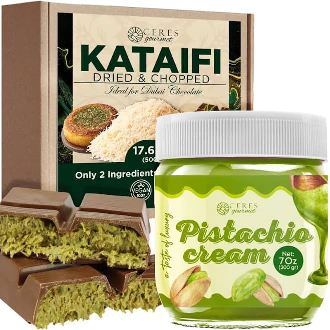 ceres gourmet Premium Kataifi & Pistachio Butter Bundle for Dubai Chocolate