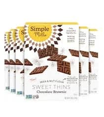 Simple Mills Sweet Thins Cookies, Nut & Seed Flour, Chocolate Brownie, Gluten Fr