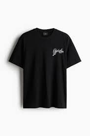 Loose Fit Printed T-shirt - Black/Quick Sips - Men | H&M IE
