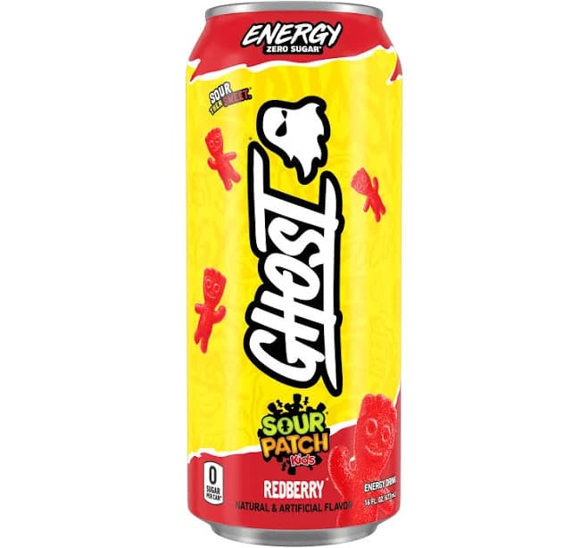 Ghost Energy Drink Sour Patch Kids Redberry