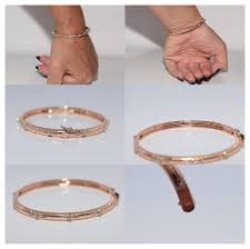 Vintage Circa 1990s 14k Gold Natural Diamond Decorated Bangle Bracelet - Etsy Australia