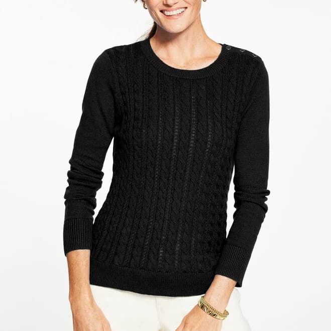 Women's talbots Cable Knit Crewneck Sweater