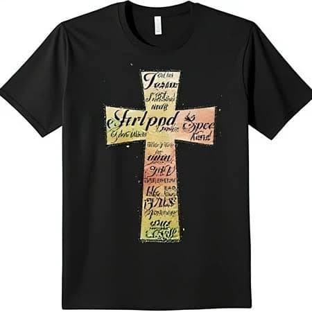 JUNFPRINTEE Bold Colorful Text T-Shirt