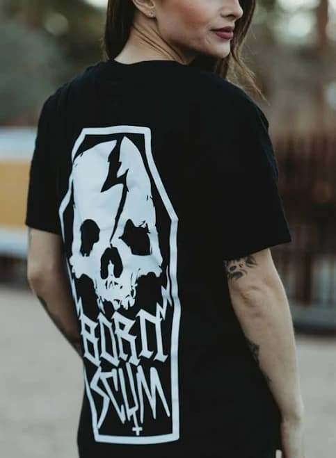 USA Cotton Skull Coffin T-Shirt
