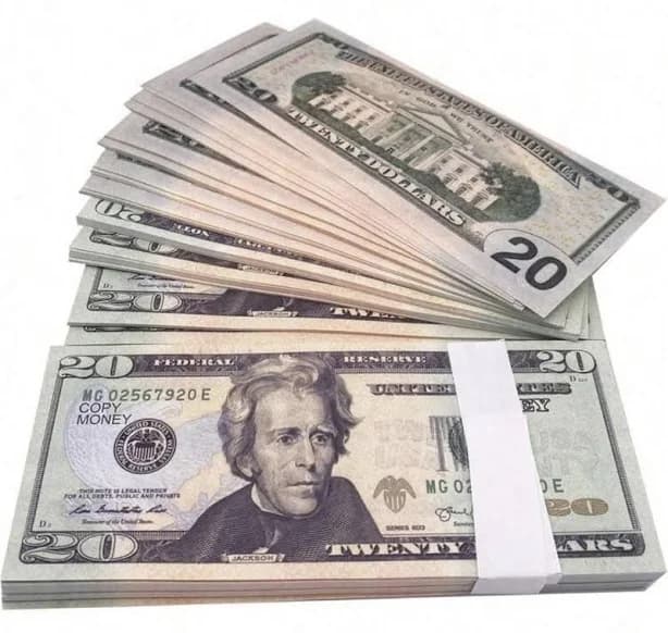 Motion Picture Money Real Looking US Play Money Double Sided 100 Bills