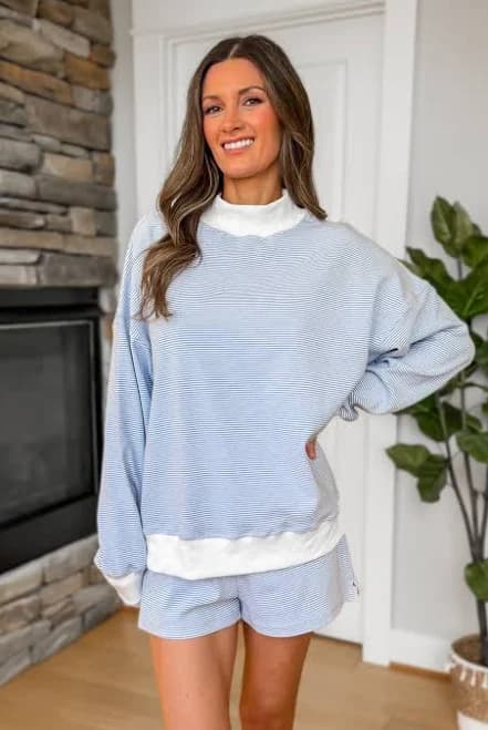 Le Lis Shoreline Striped Lounge Set