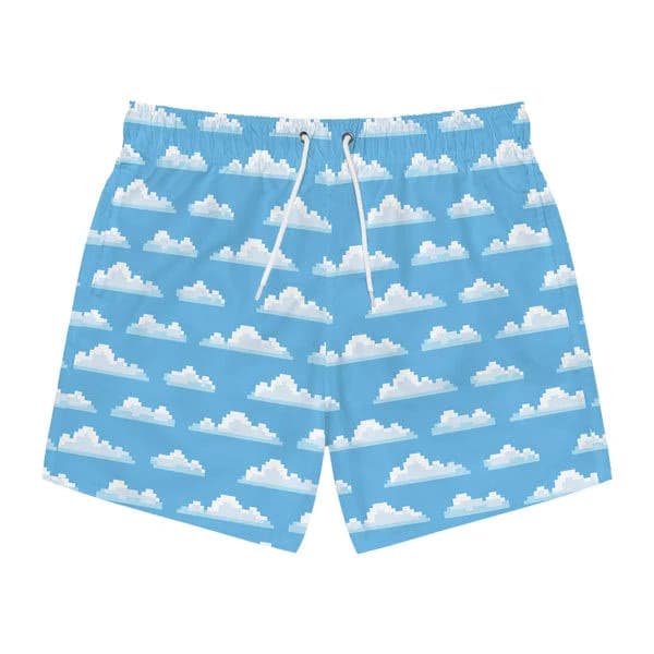 8 Bit Clouds Swim Trunks