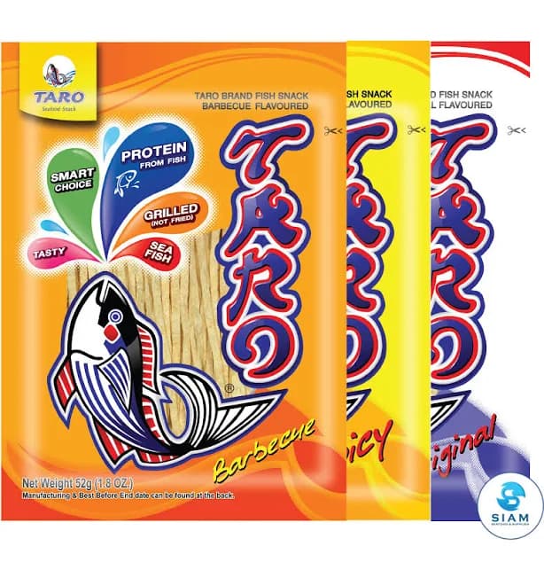 (3-Pack) TARO BRAND Thai Fish Snack 52g (1.8 oz) ปลาสวรรค์ ตราทาโร