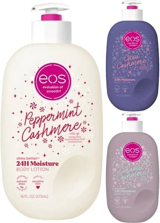Eos Shea Better 24H Moisture Body Lotion, Cocoa Cashmere + Peppermint Cashmere + Caramel Cashmere, 16oz, Size: 16 oz