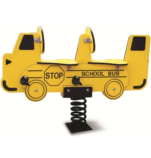 Yellow School Bus 2 Person Spring Rider | Bouncer