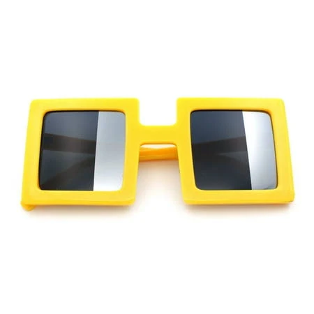 Super Fun Comic Half Mirror Square Rectangle Sunglasses