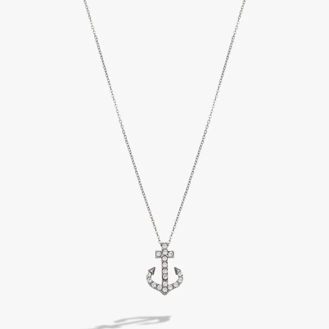 Alex and Ani Pave Anchor Pendant Necklace