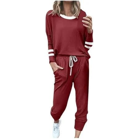 No Boundaries Women's Striped Long Sleeve Tracksuit