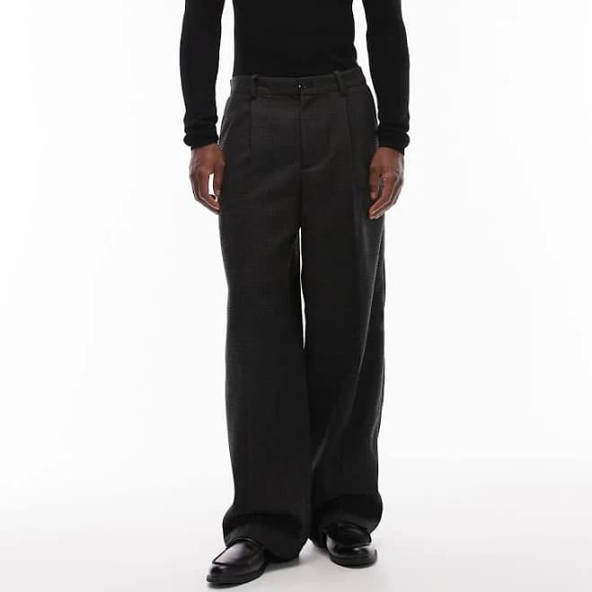 Weekday Uno Loose Fit Tailored Check Pants