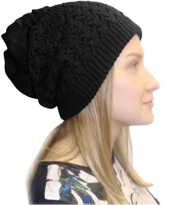 Women's Knit Slouch Beanie Ski Hat
