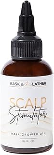 Scalp Stimulator Hair Growth Oil, Cold Pressed Mint and Rosemary Blend with Grapeseed for Hair Growth, Organic Natural Leave in, All Hair Types, 2 Fl Oz