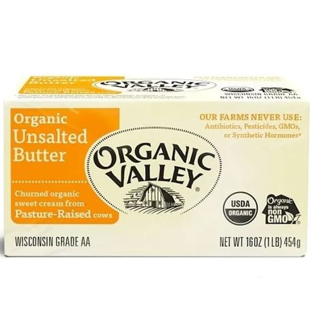 Organic Valley Organic Unsalted Butter, 1 Pound -- 36 per case