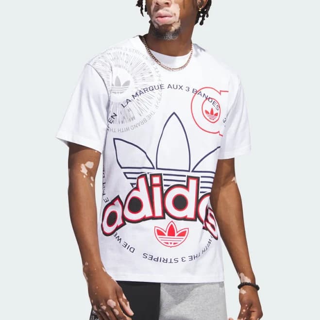 adidas Multi Logo Essentials Mens Short Sleeve Shirt