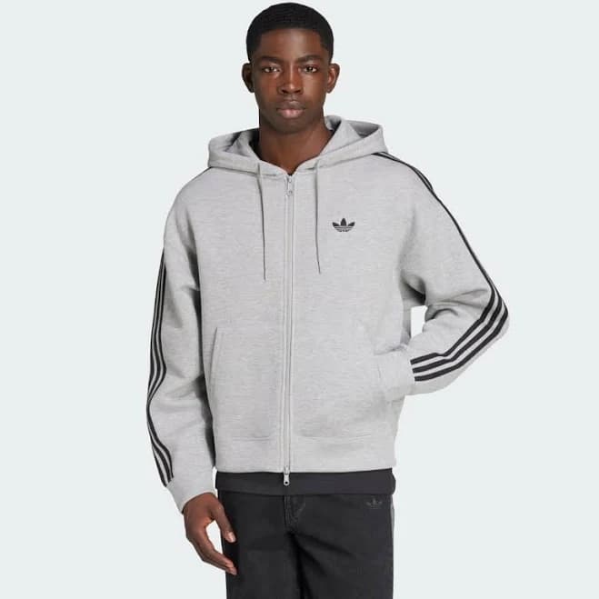 adidas Men's Originals Adicolor Spacer Oversized Full-Zip Hoodie