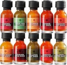 Amazon.com : Master Hot Sauce Collection Sampler Set, Gourmet Flavors Include Habanero, Scotch Bonnet, Jalapeno, Sriracha, Louisiana Style, Cayenne, Red & Green Chili and More, Variety Pack Gifts, Gift Set of 10 :