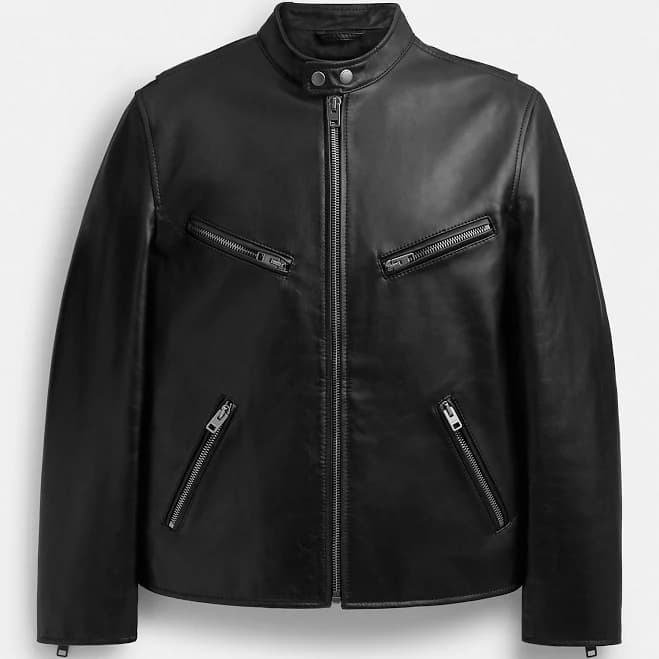 Coach Men's Leather Racer Jacket