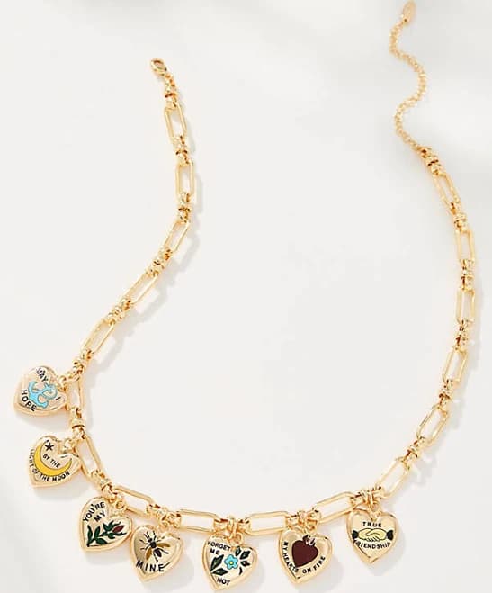 Heart Charm Link Necklace