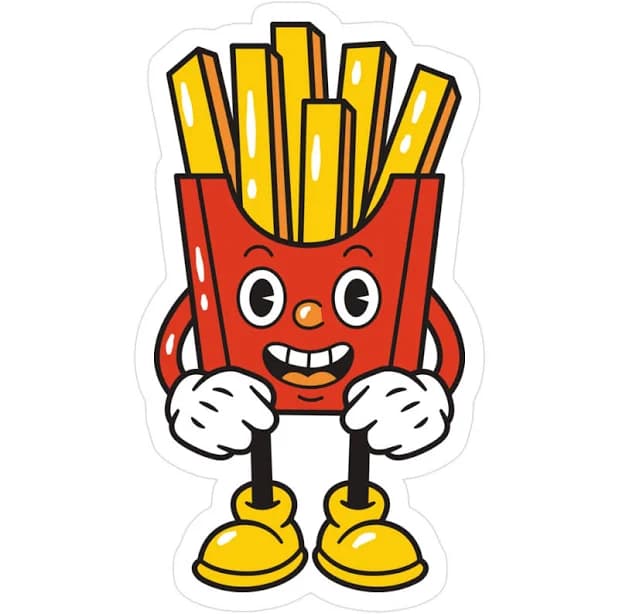 French Fries Mcdonald's Sticker